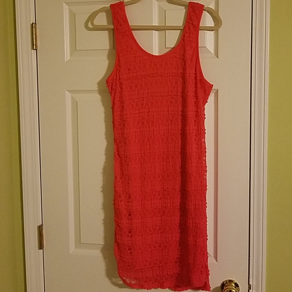 Beautiful Coral Lace Dress